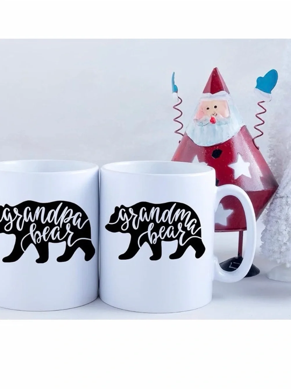Papa Bear & Mama Bear White Ceramic Mug Cup Coffee Tea Cup